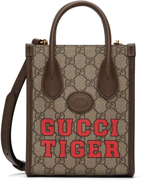 gucci gucci tote gg tiger|gucci canvas large tote.